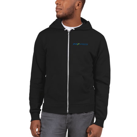 247 Sports Primary Logo Zip Up Hooded Sweeatshirt - Paramount Shop