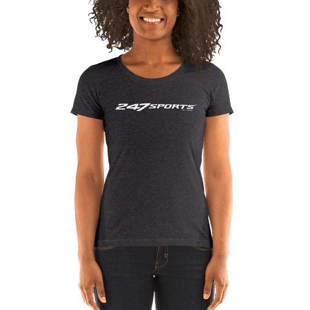 247 Sports White Logo Women's Tri - Blend Short Sleeve T - Shirt - Paramount Shop