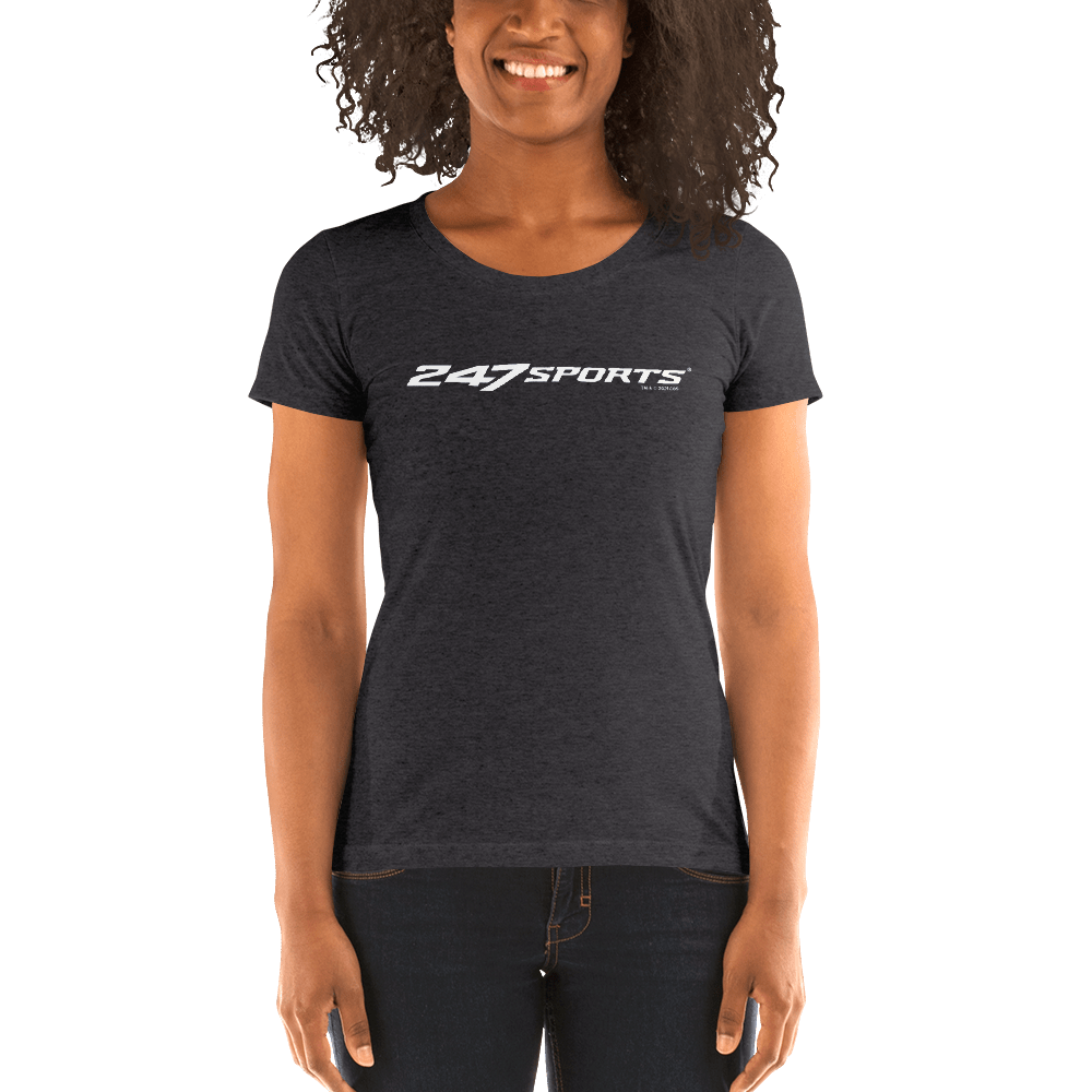 247 Sports White Logo Women's Tri - Blend Short Sleeve T - Shirt - Paramount Shop