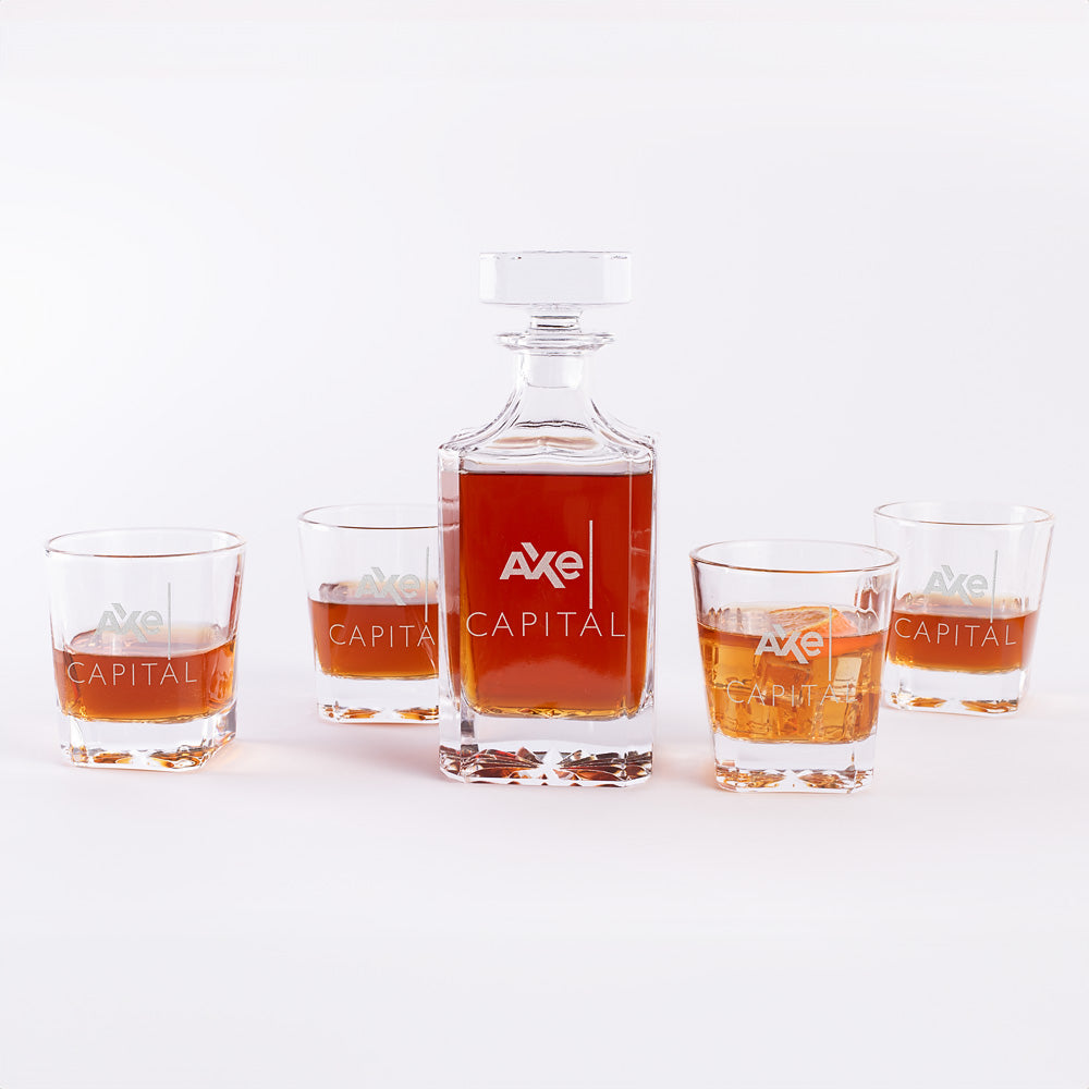 Billions Axe Capital Logo Decanter Set Clear