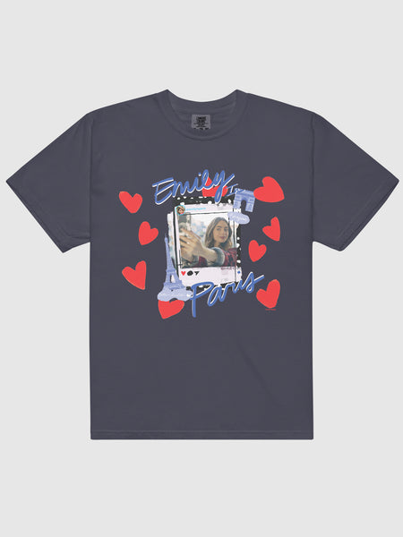Emily in Paris Comfort Colors T-Shirt Selfie Navy