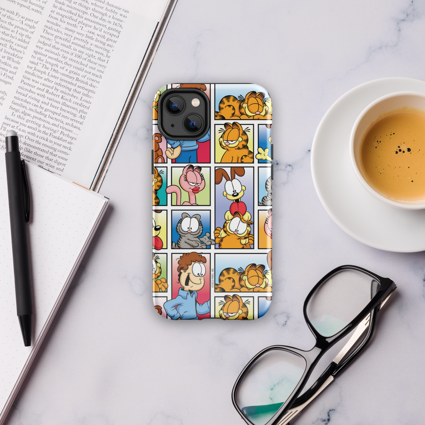 Garfield Funda resistente para iPhone con personajes de cómic