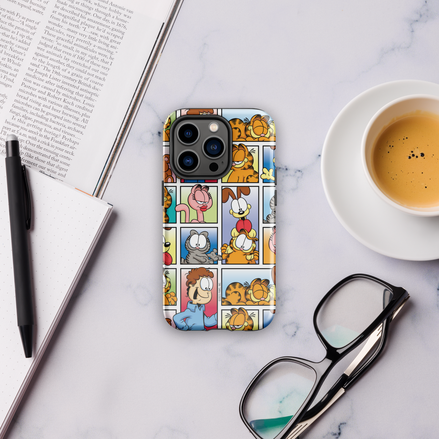 Garfield Funda resistente para iPhone con personajes de cómic