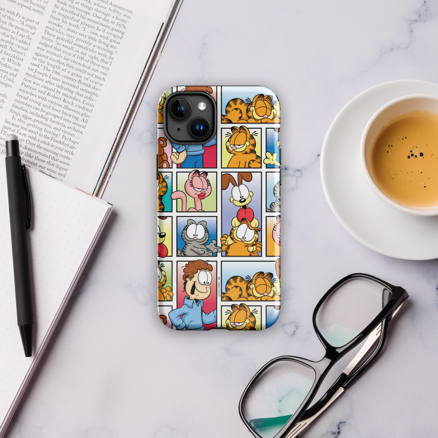 Garfield Funda resistente para iPhone con personajes de cómic