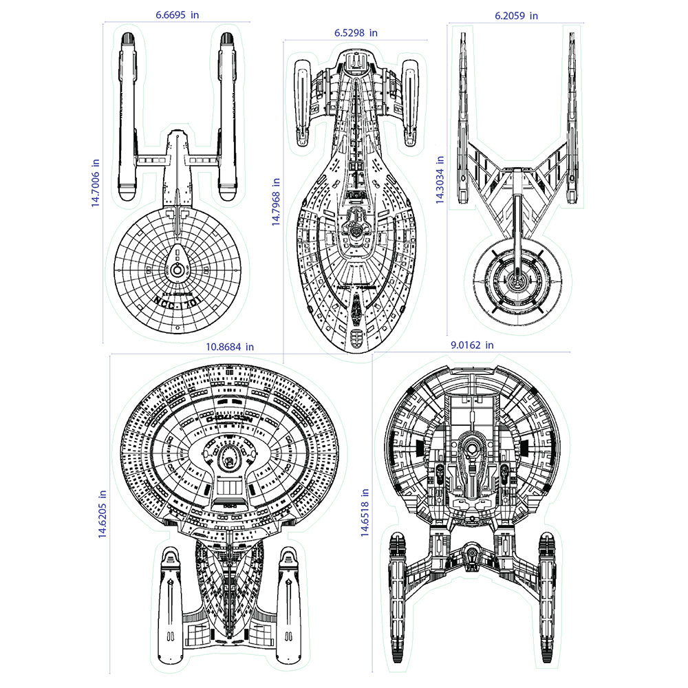 Star Trek: Schiffe der Leitungswandabziehbilder