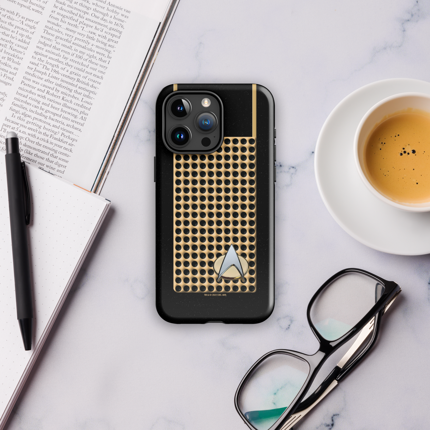 Star Trek: The Original Series Funda de teléfono pequeña y resistente Communicator Delta - iPhone