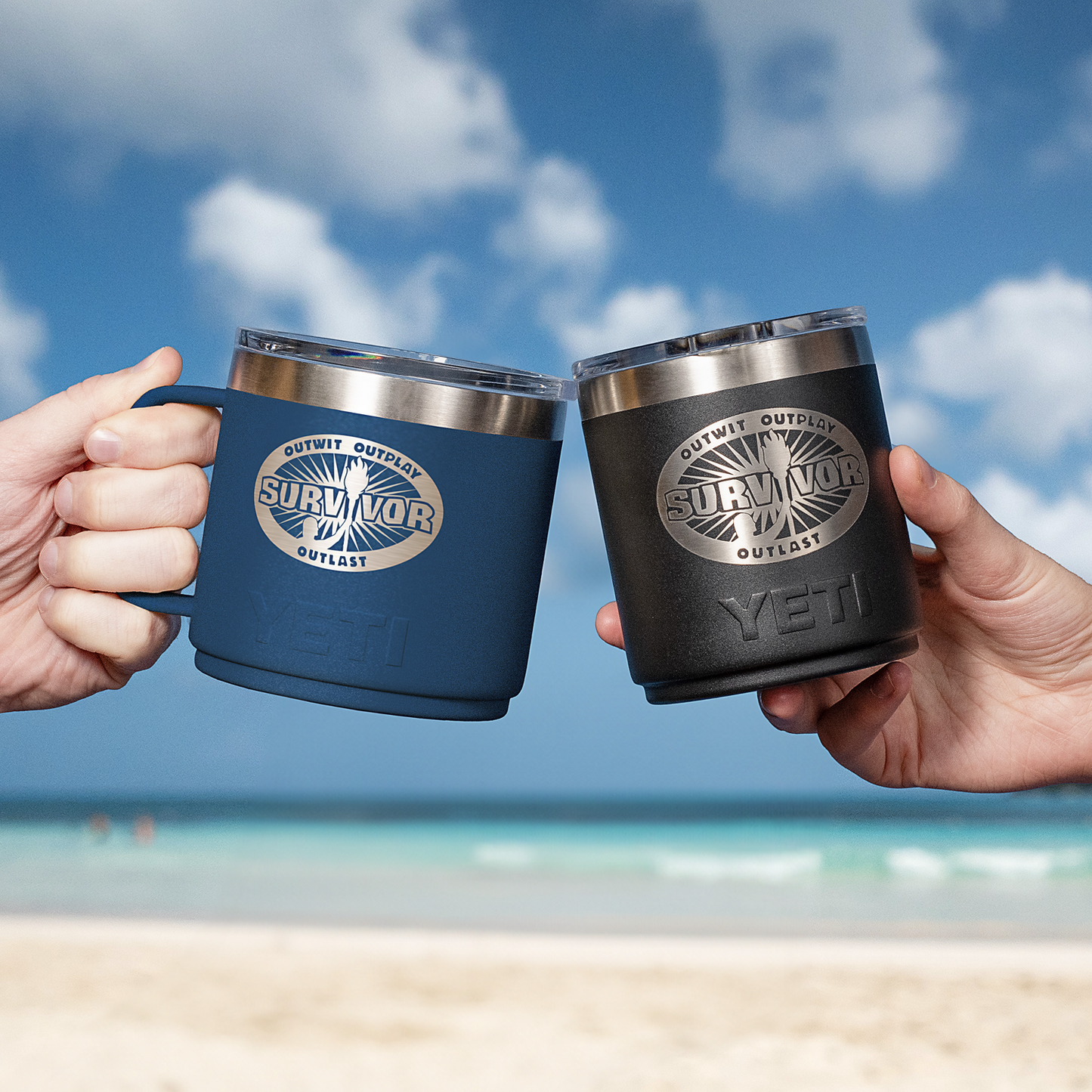 Survivor Yeti Rambler 14oz Taza Apilable con Tapa