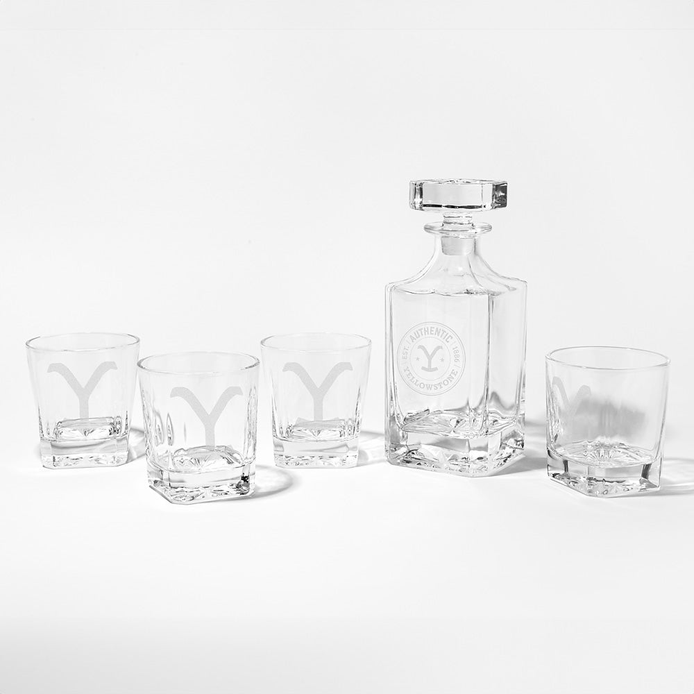 Yellowstone Authentic Y Logo Decanter Set