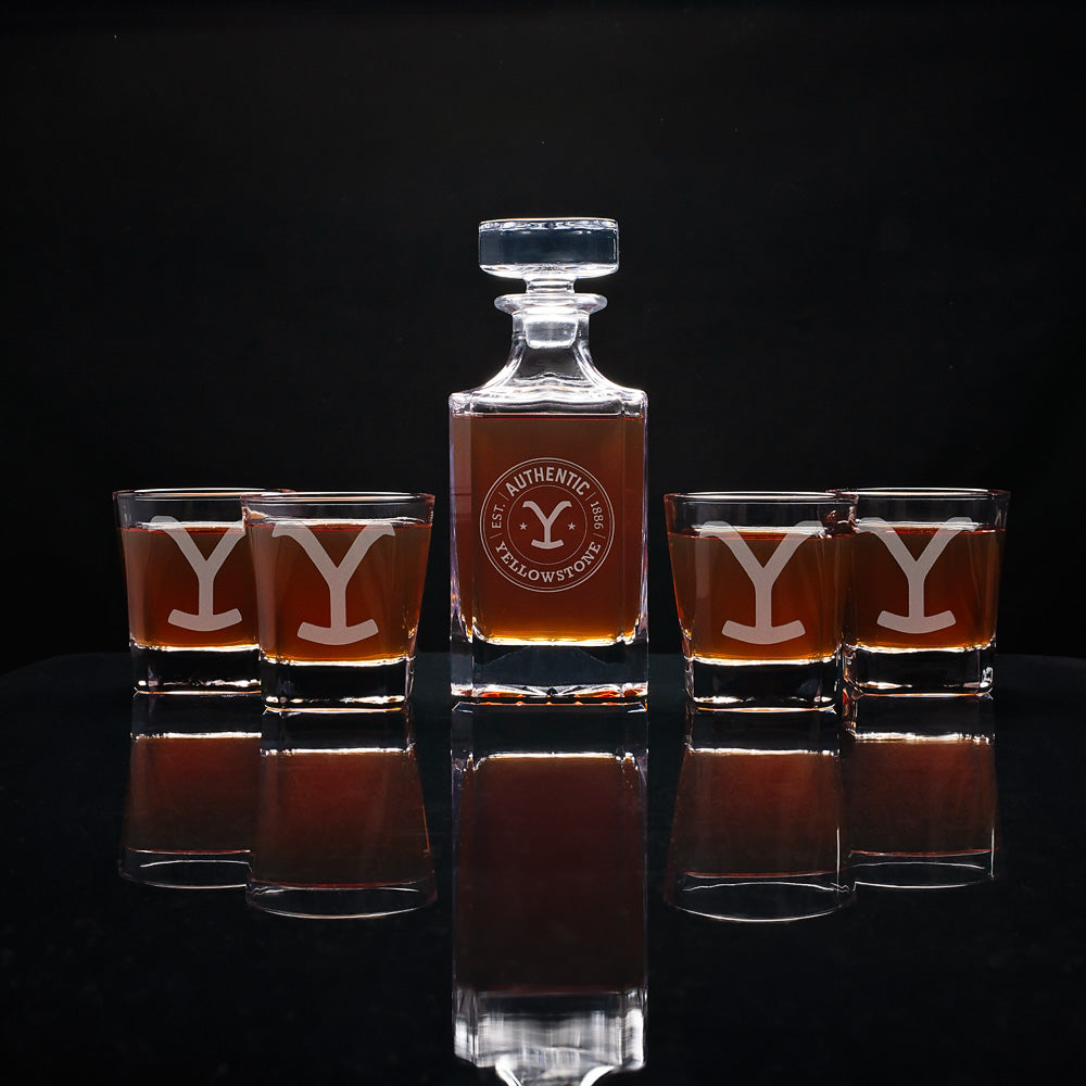 Yellowstone Authentic Y Logo Decanter Set