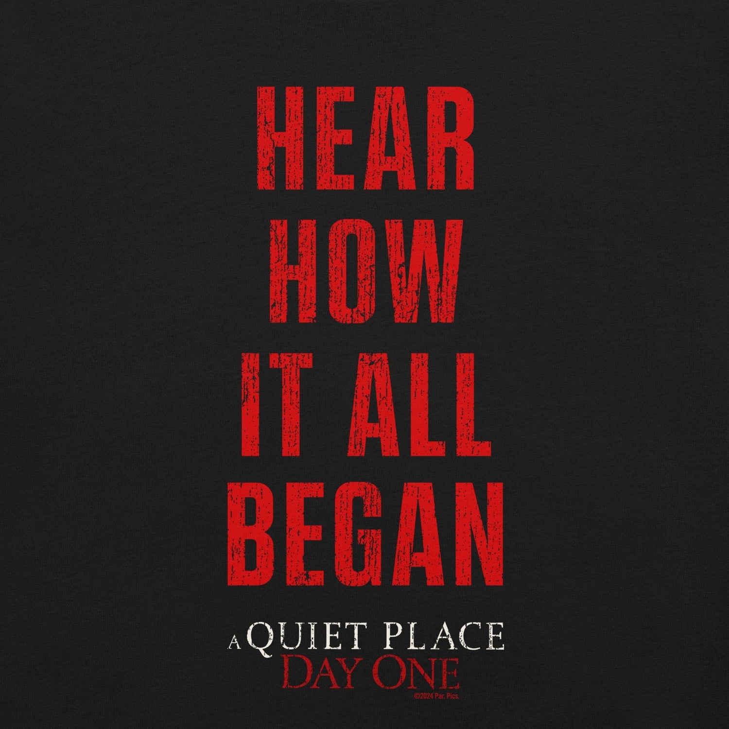 A Quiet Place: Day One Hear How It All Began Sticker - Paramount Shop