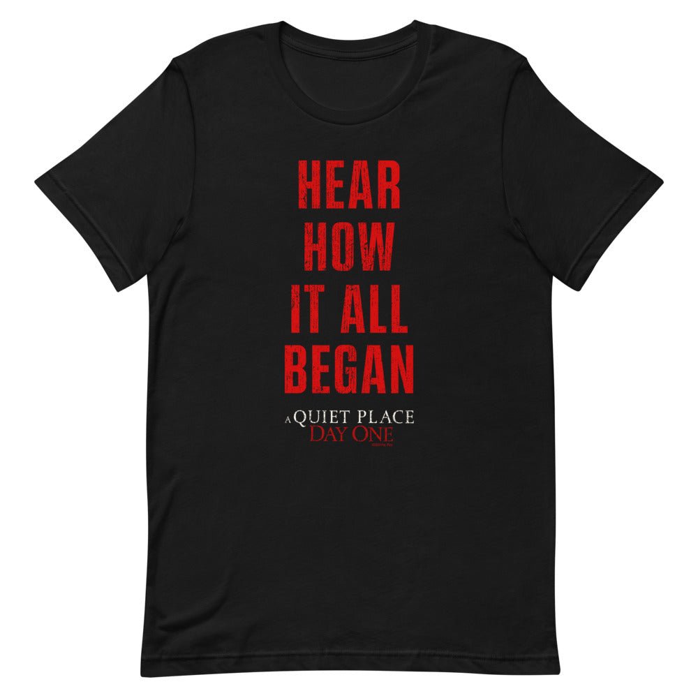 A Quiet Place: Day One Hear How It All Began Unisex T - Shirt - Paramount Shop