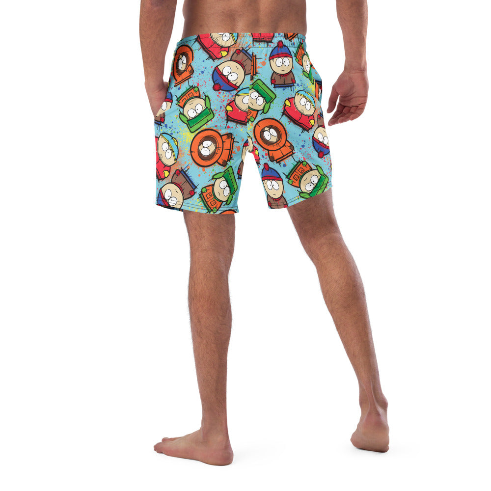 South Park Graffiti Boys Recycled Swim Trunks