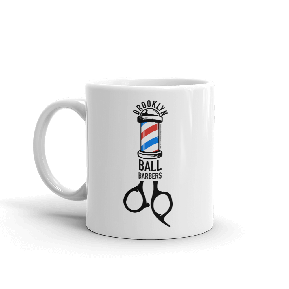 As Seen On Comedy Central Ball Barbers Logo White Mug - Paramount Shop