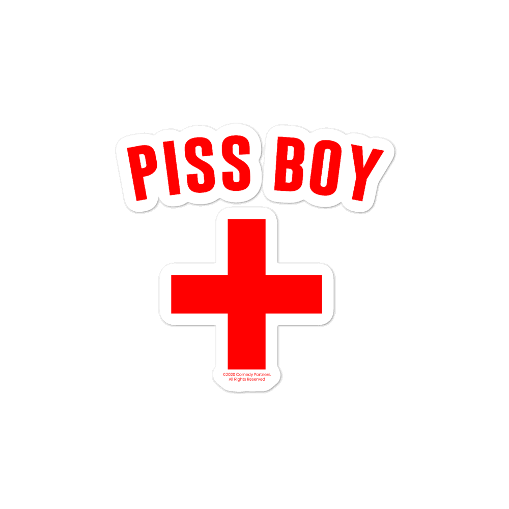 As Seen On Comedy Central Piss Boy Die Cut Sticker - Paramount Shop