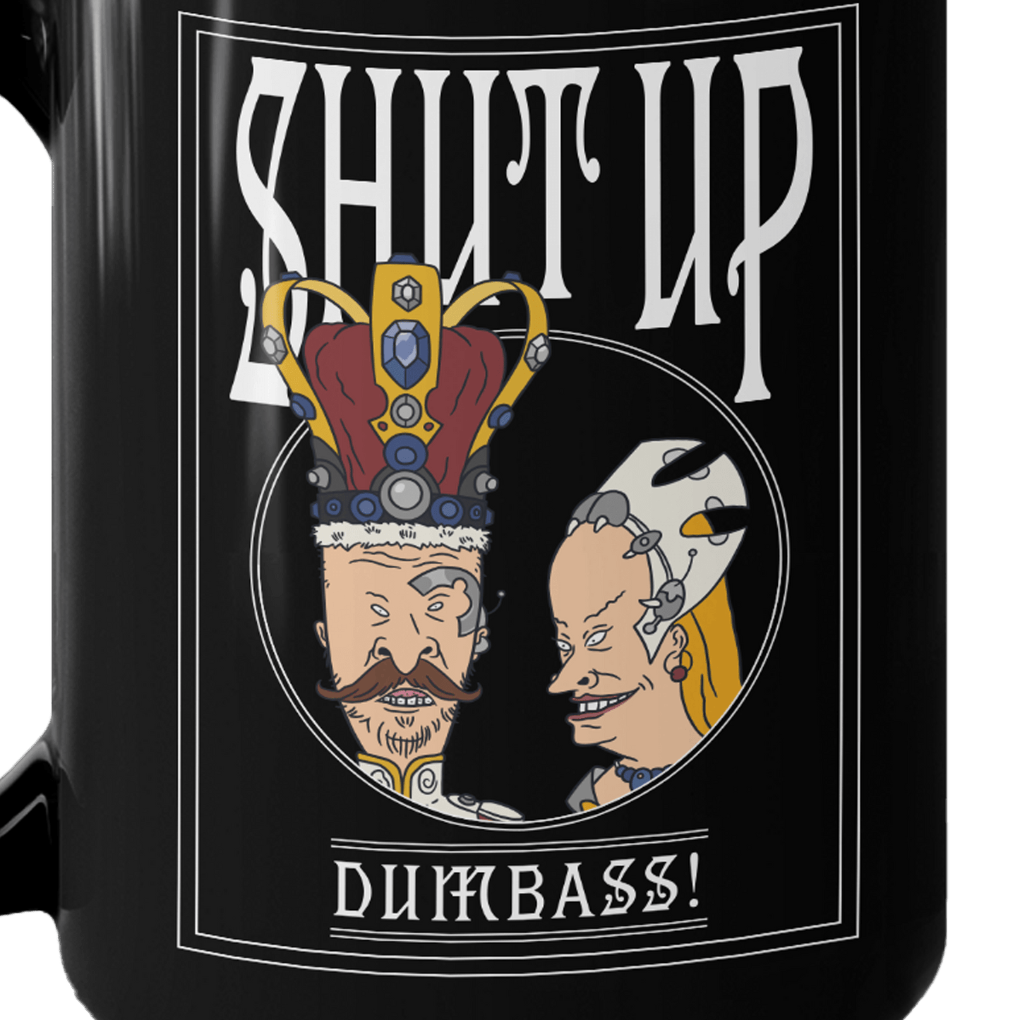 Beavis and Butt - Head Shut Up Black Mug - Paramount Shop