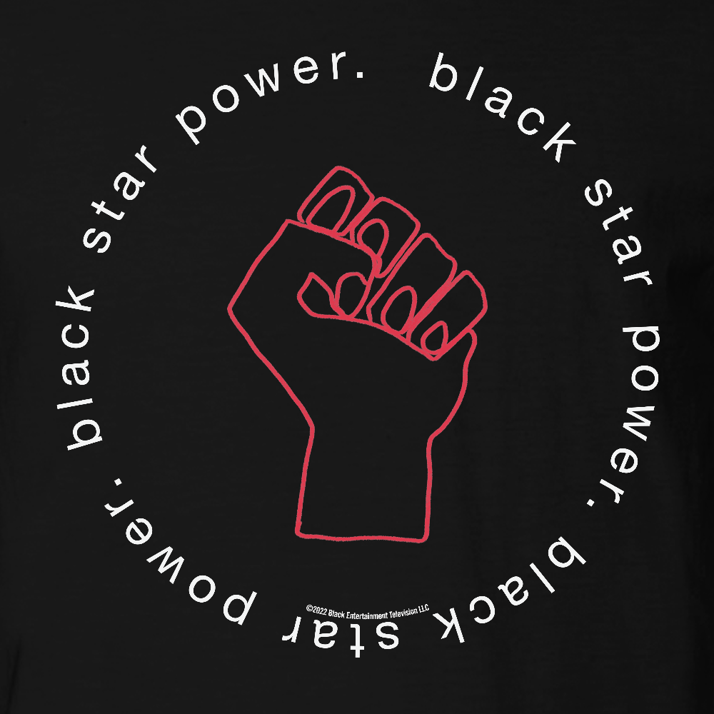 BET Black Star Power Adult Short Sleeve T - Shirt - Paramount Shop