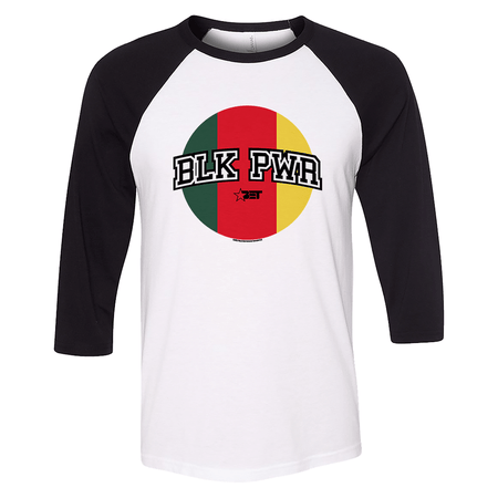BET BLK PWR Unisex 3/4 Sleeve Raglan Shirt - Paramount Shop