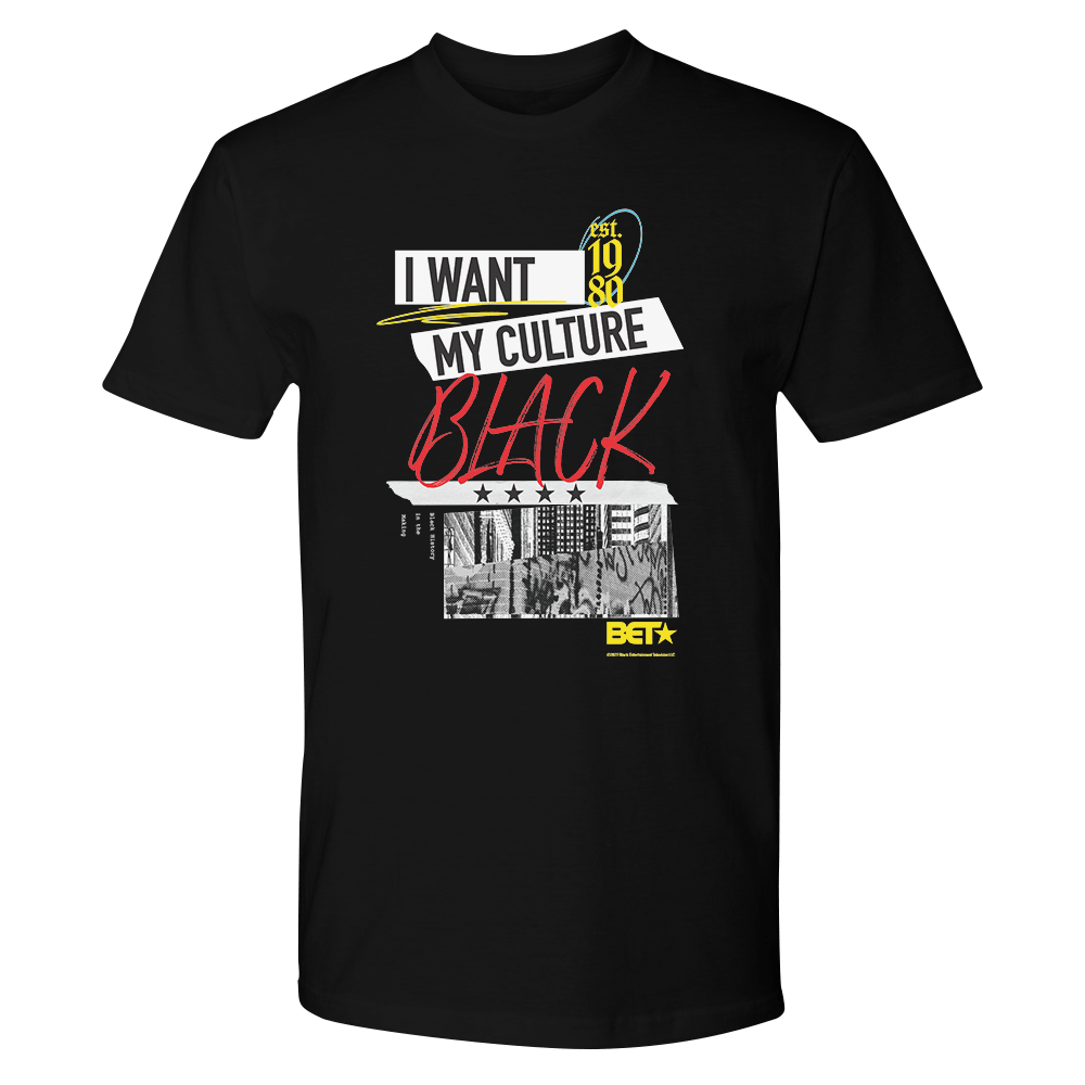 BET I Want My Culture Black Adult Short Sleeve T - Shirt - Paramount Shop