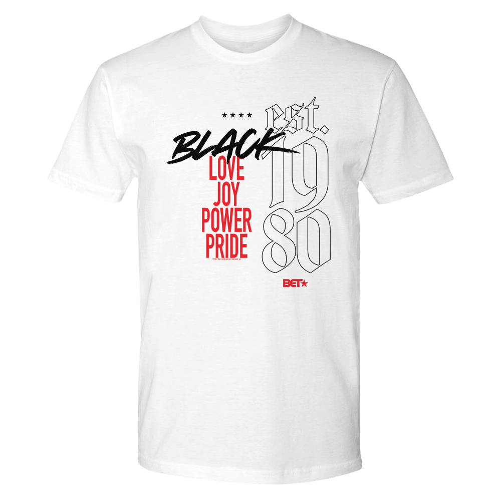 BET Love Joy Power Pride Adult Short Sleeve T - Shirt - Paramount Shop