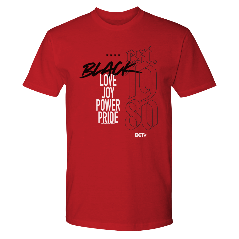 BET Love Joy Power Pride Adult Short Sleeve T - Shirt - Paramount Shop