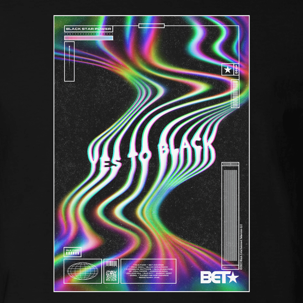BET Yes To Blk Pwr Adult Short Sleeve T - Shirt - Paramount Shop