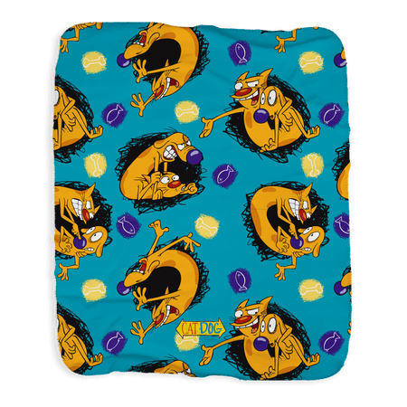 CatDog Best Friends Grey Sherpa Blanket - Paramount Shop