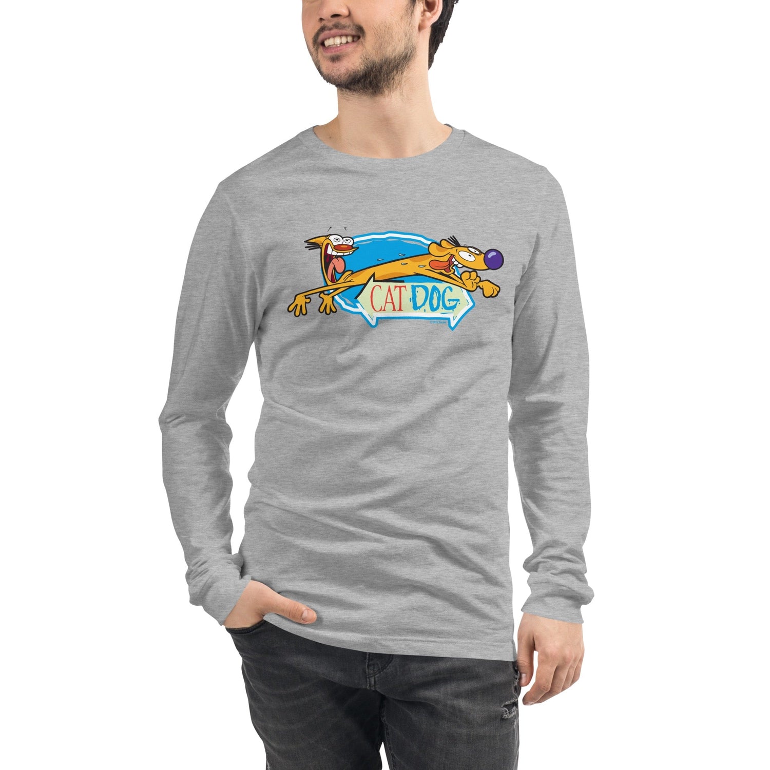 CatDog Crazy Eyes Adult Long Sleeve Shirt - Paramount Shop
