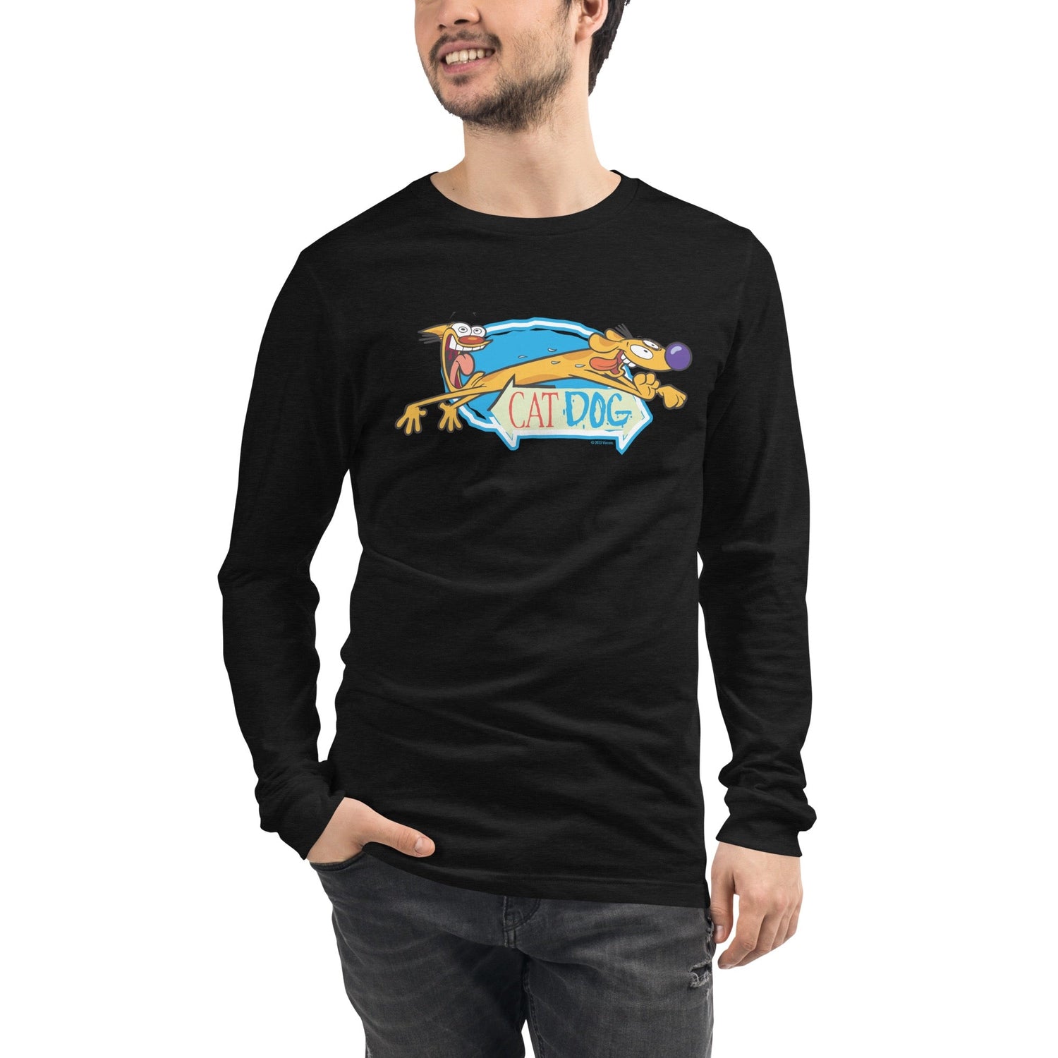 CatDog Crazy Eyes Adult Long Sleeve Shirt - Paramount Shop
