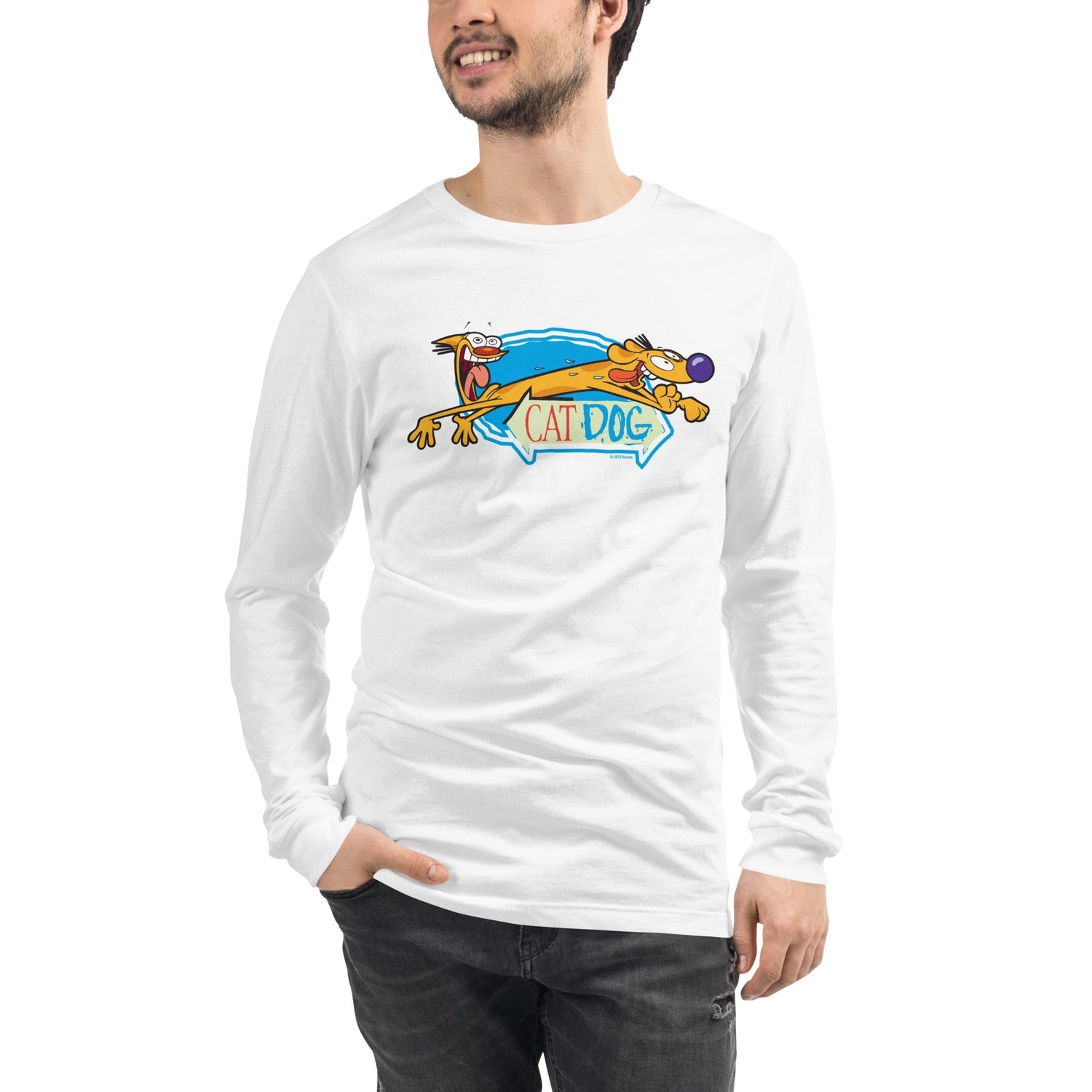 CatDog Crazy Eyes Adult Long Sleeve Shirt - Paramount Shop