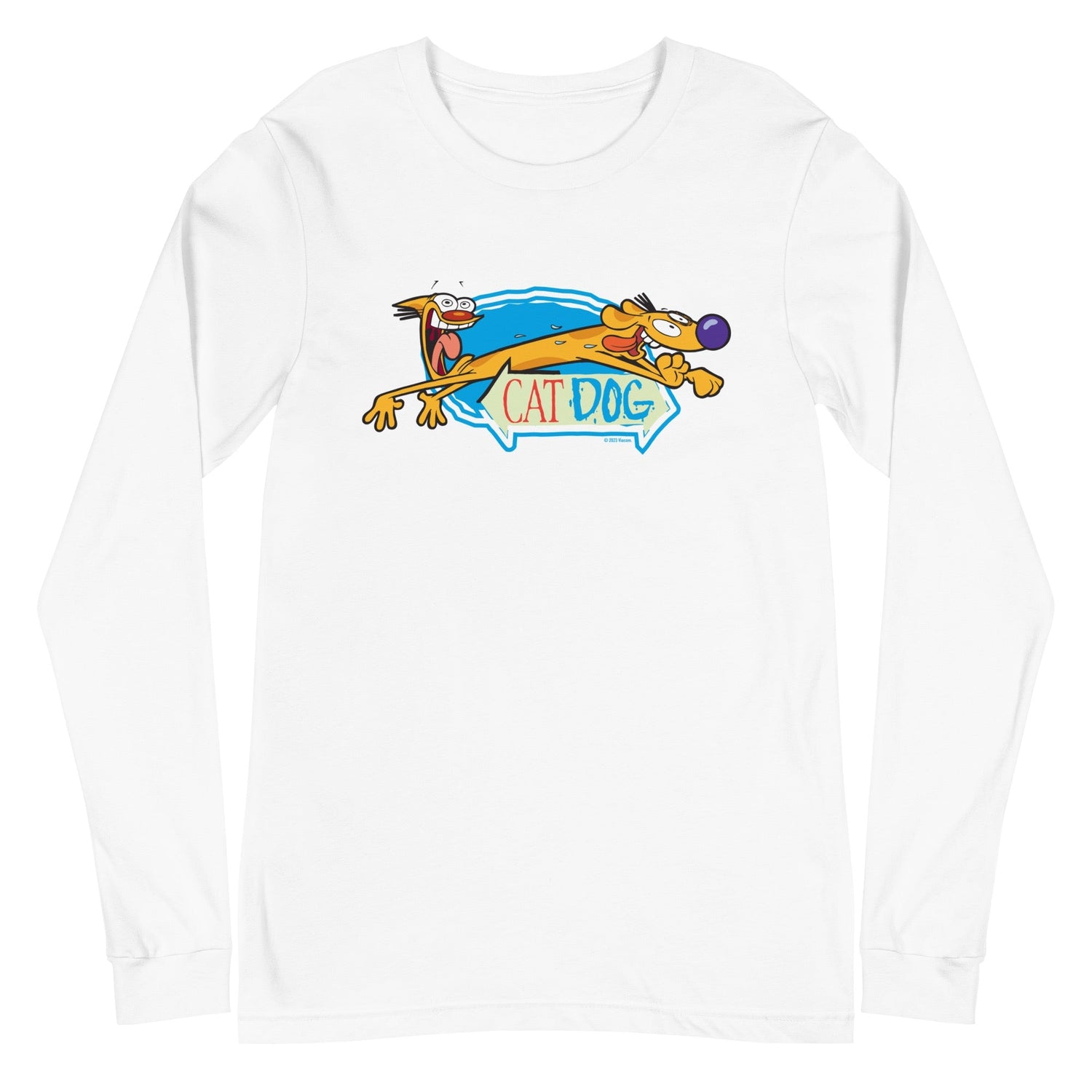 CatDog Crazy Eyes Adult Long Sleeve Shirt - Paramount Shop