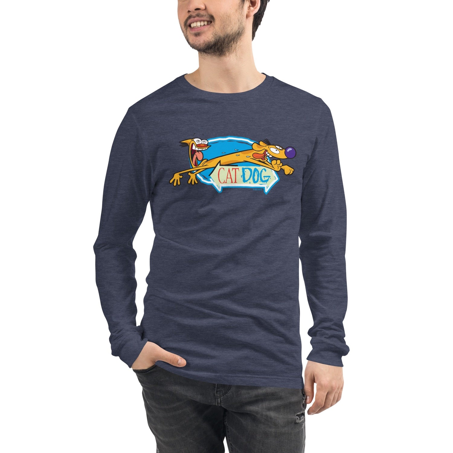 CatDog Crazy Eyes Adult Long Sleeve Shirt - Paramount Shop