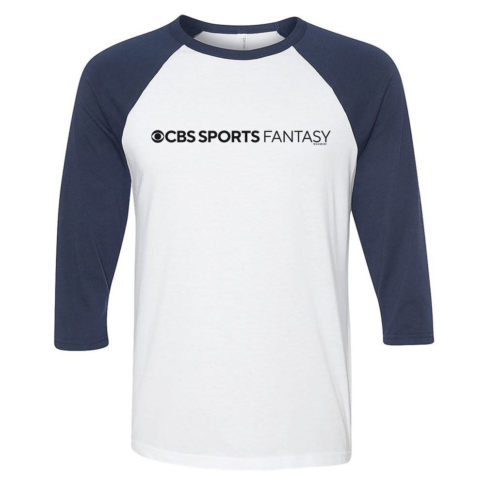 CBS Sports Fantasy Logo 3/4 Sleeve Baseball T - Shirt - Paramount Shop