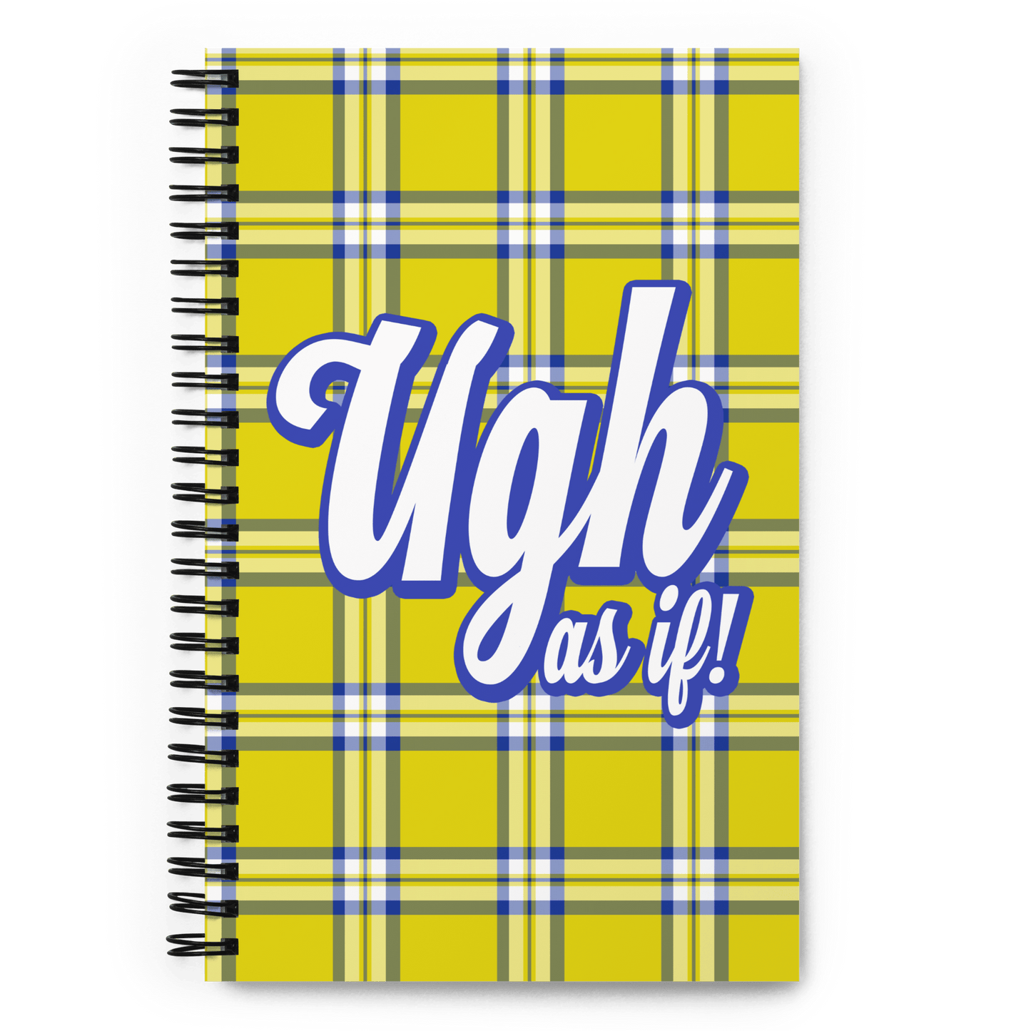 Clueless Yellow Plaid Spiral Notebook - Paramount Shop