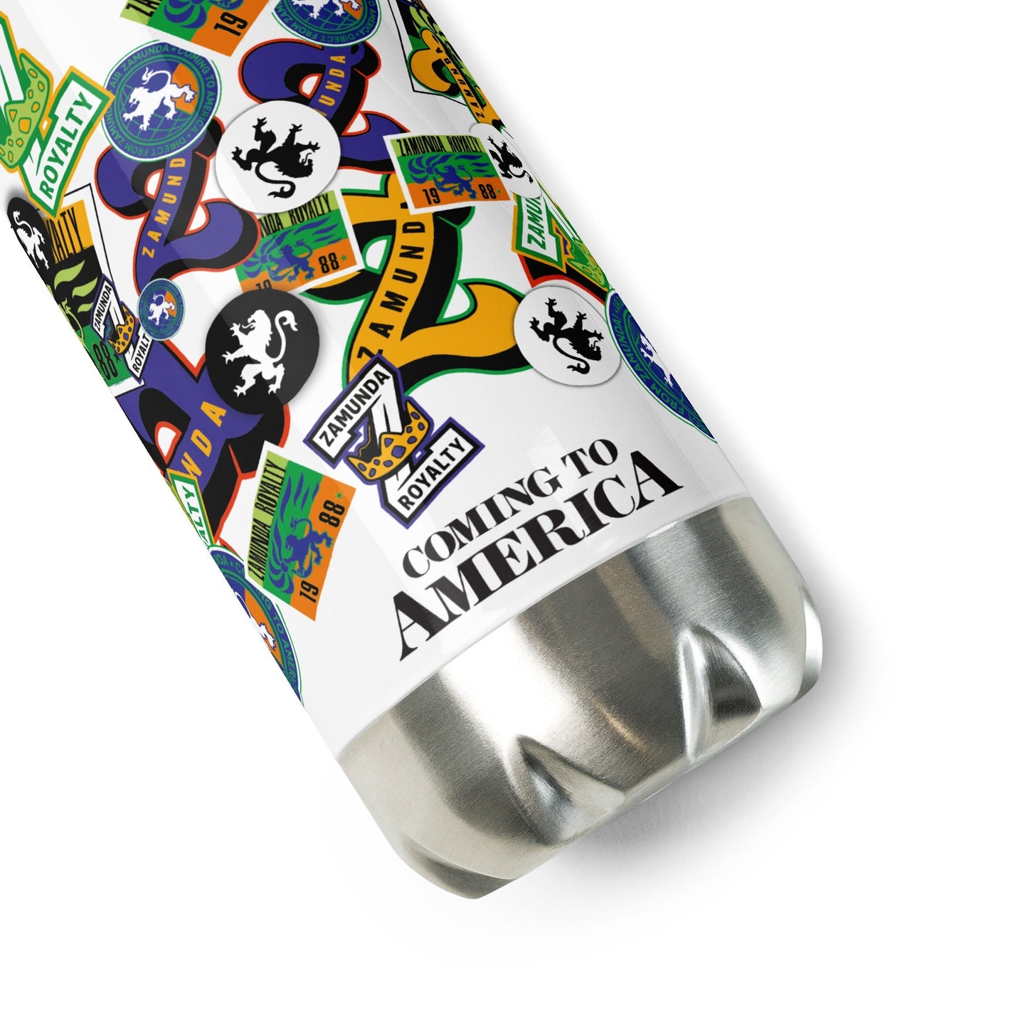 Coming To America Zamunda Pattern Stainless Steel Water Bottle - Paramount Shop