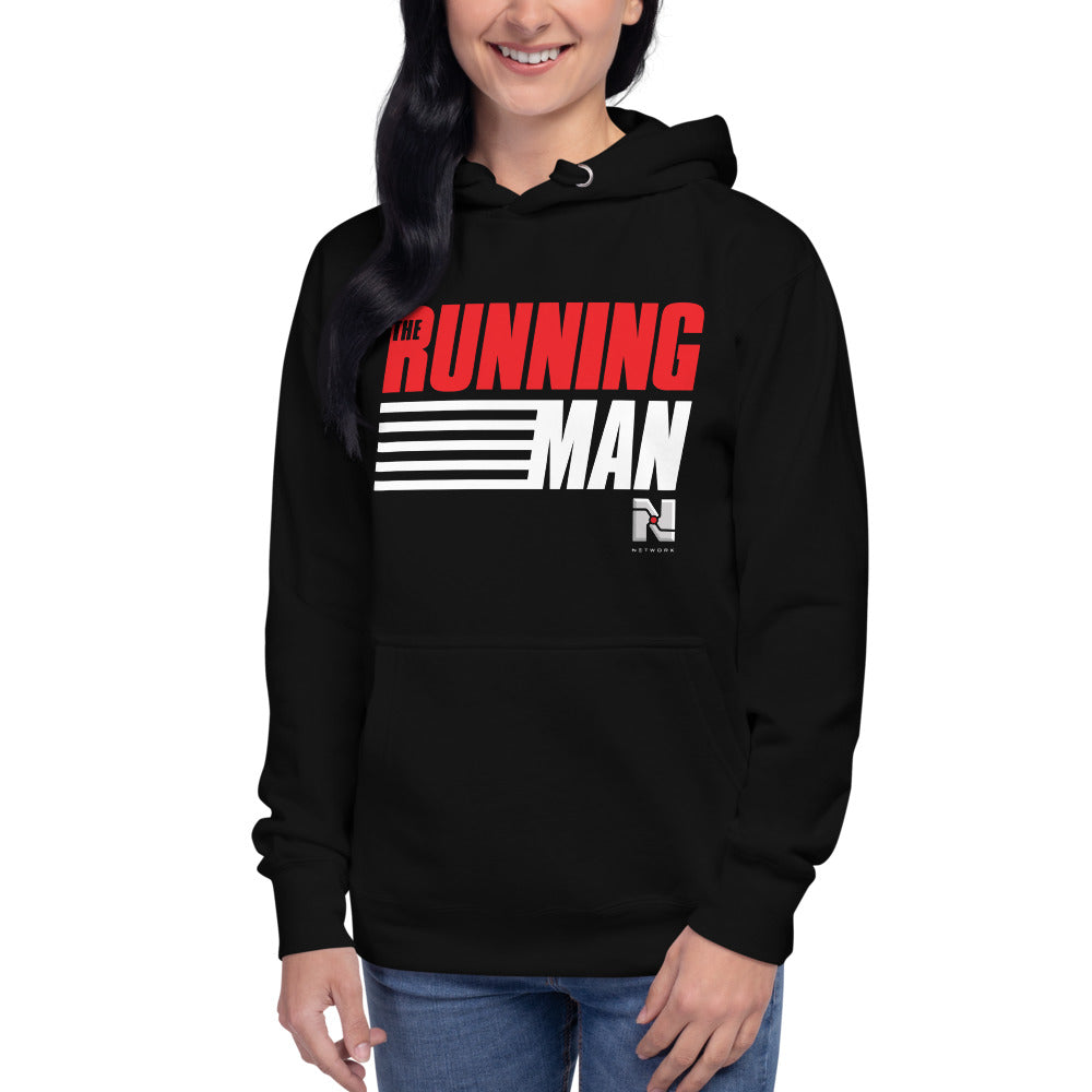 The Running Man Logo Unisex Premium Hoodie Black