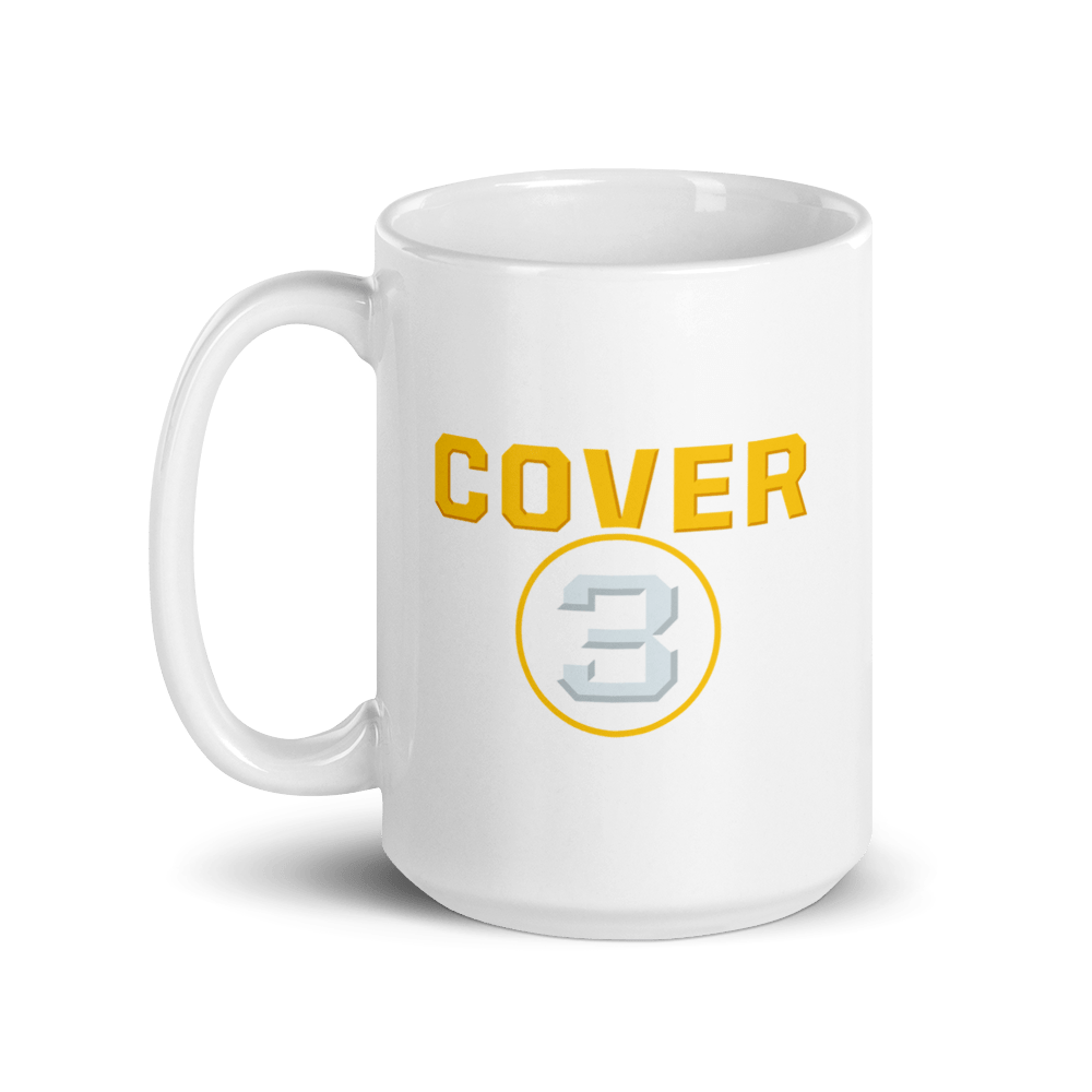 Cover 3 College Football Podcast Logo White Mug - Paramount Shop