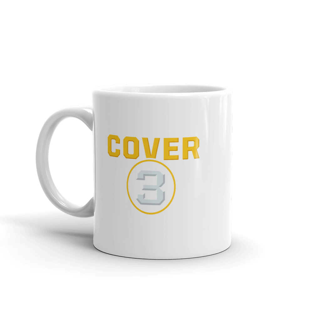 Cover 3 College Football Podcast Logo White Mug - Paramount Shop