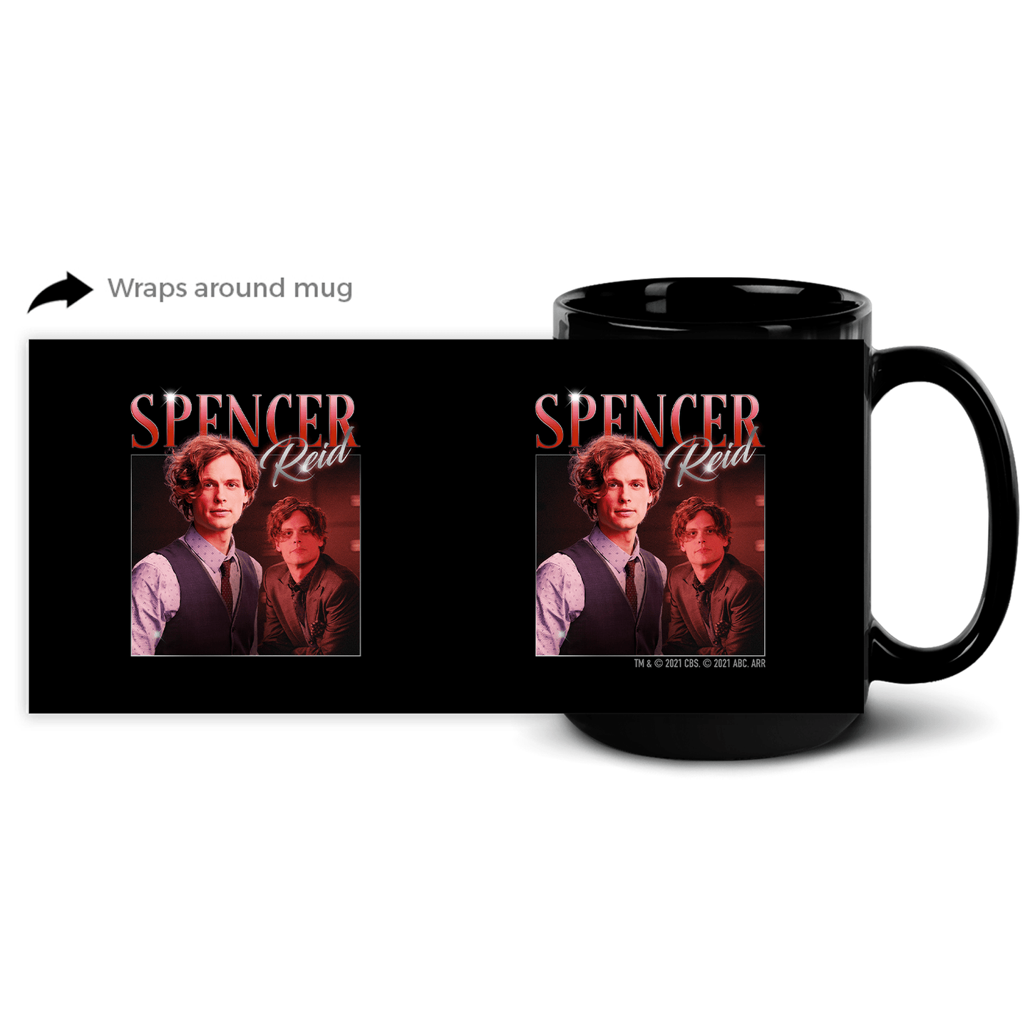 Criminal Minds 80's Spencer Reid Black Mug - Paramount Shop