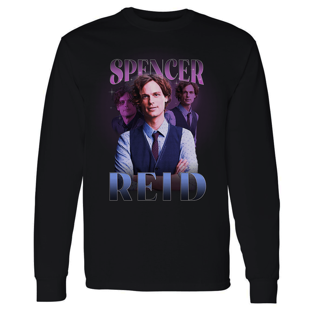 Criminal Minds Spencer Reid Heart Throb Adult Long Sleeve T-Shirt