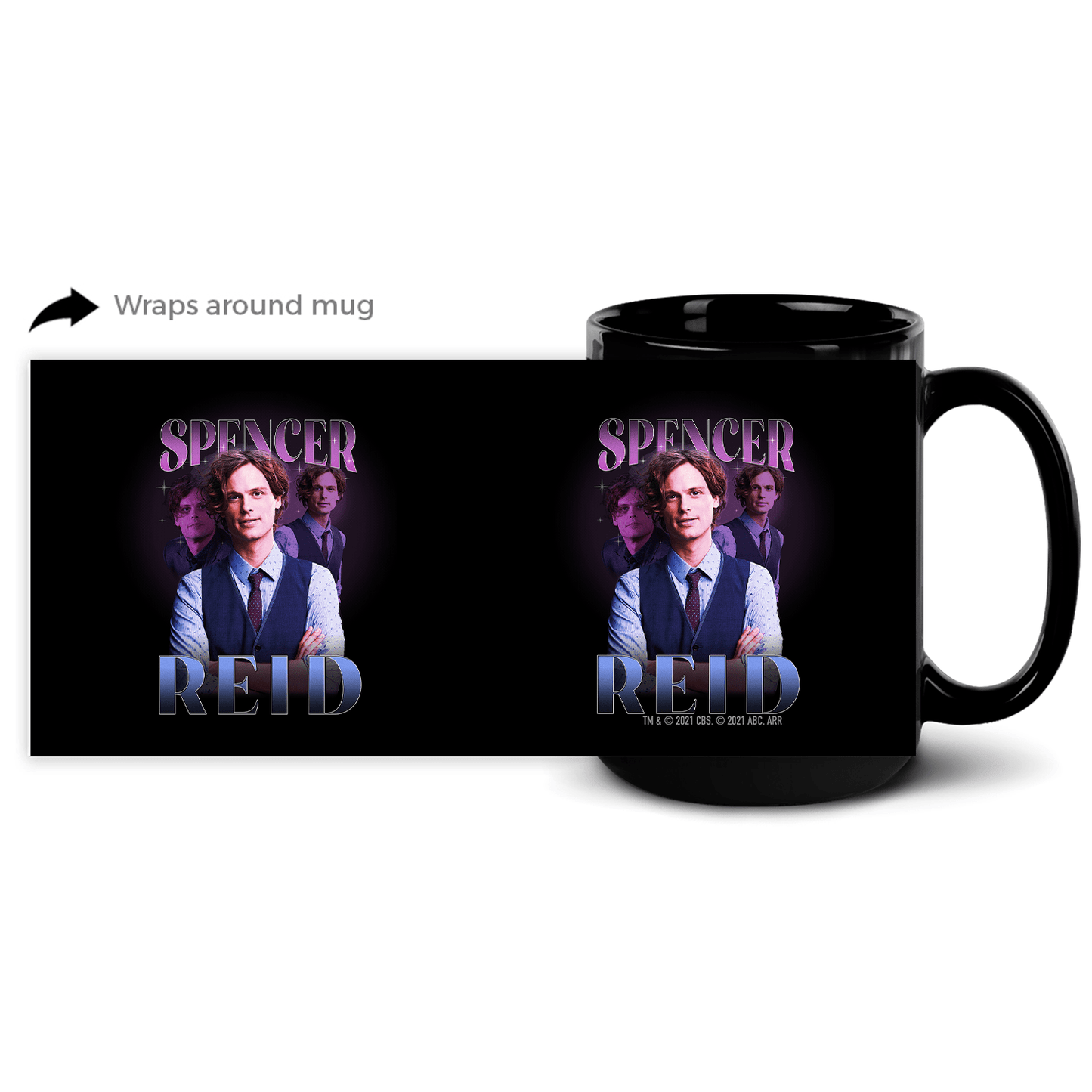 Criminal Minds Spencer Reid Heart Throb Black Mug - Paramount Shop