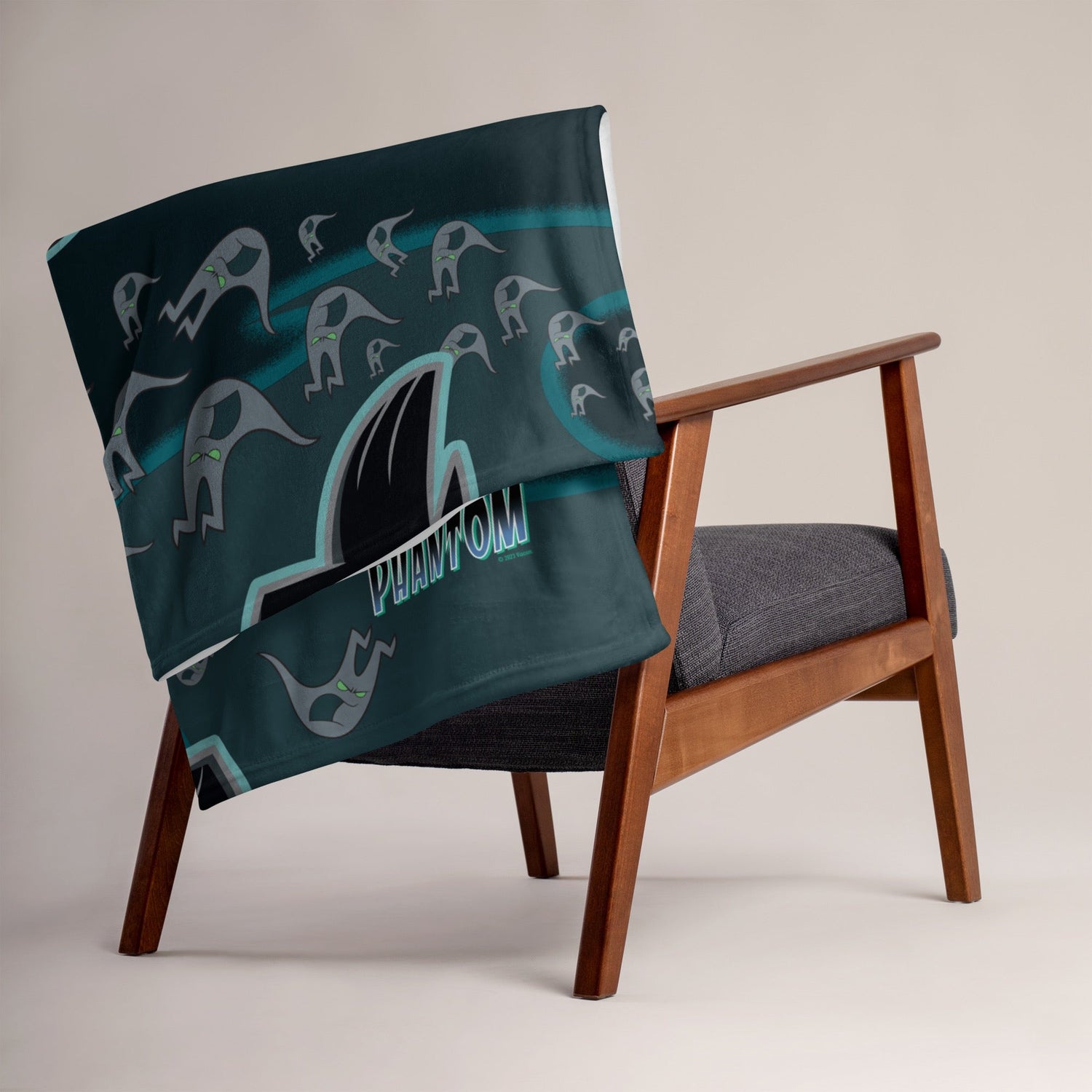 Danny Phantom Phantom In Flight Grey Fleece Blanket - Paramount Shop