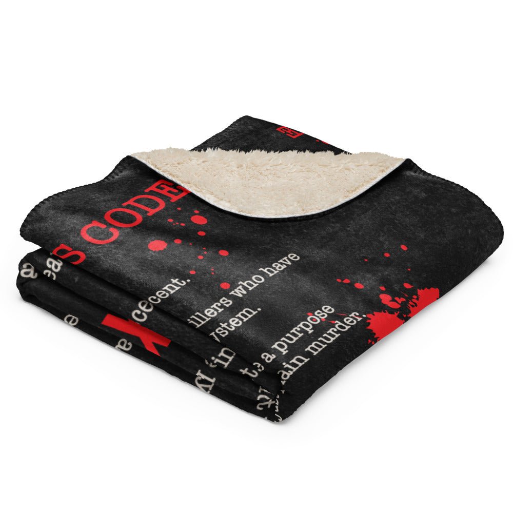 Dexter Harry's Code Sherpa Blanket - Paramount Shop