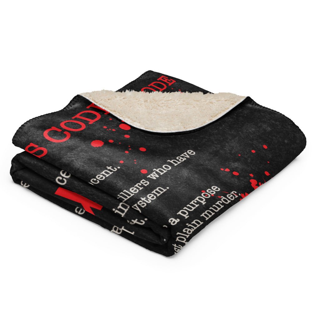 Dexter Harry's Code Sherpa Blanket - Paramount Shop