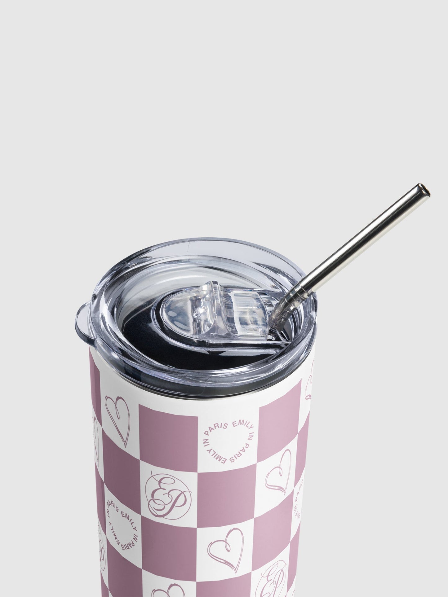 Emily in Paris Stainless Steel Tumbler Checkered - Paramount Shop
