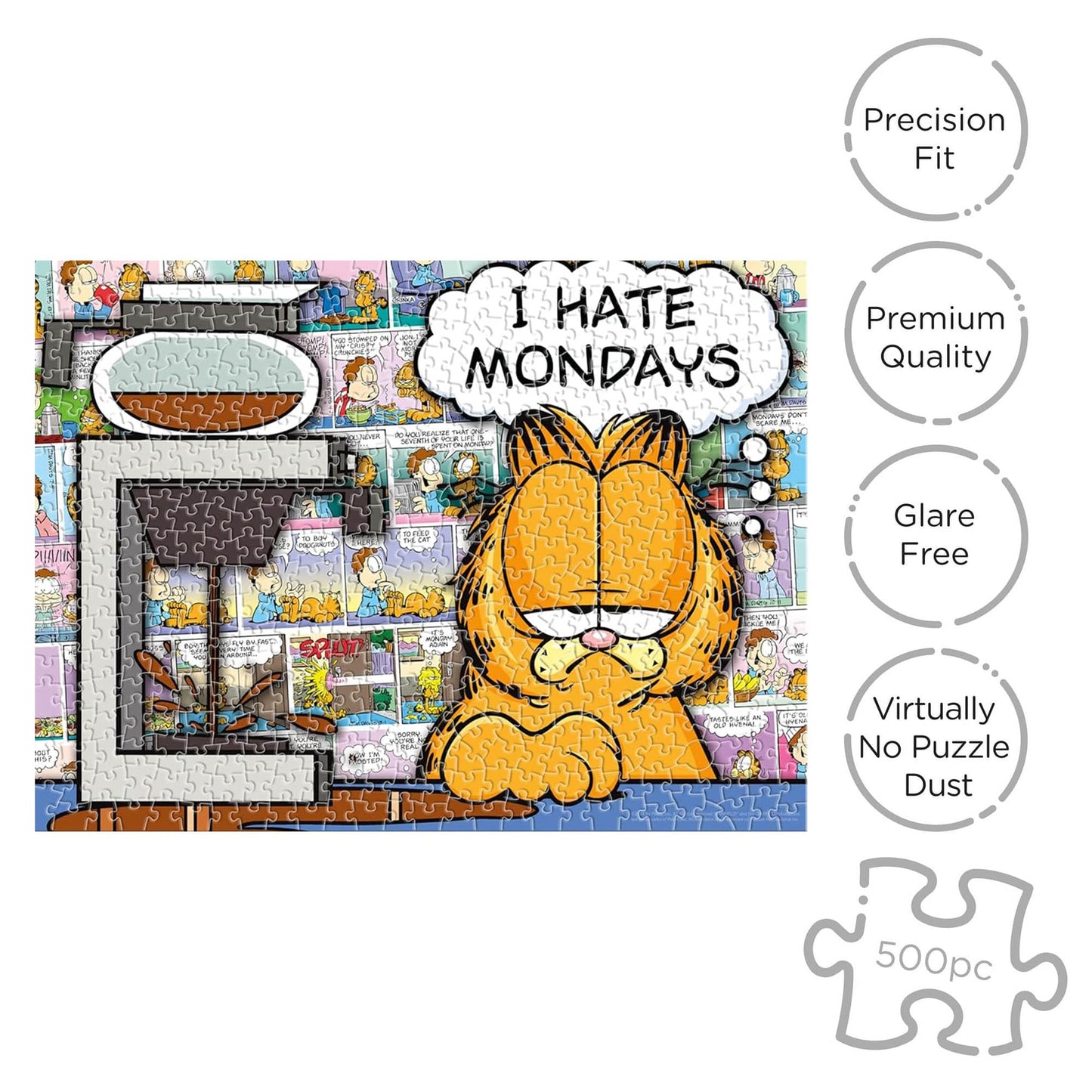 Garfield I Hate Mondays 500 Piece Jigsaw Puzzle Game - Paramount Shop