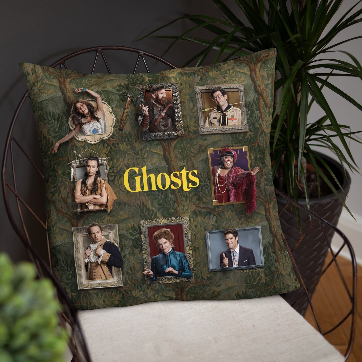 Ghosts Frames Throw Pillow - Paramount Shop