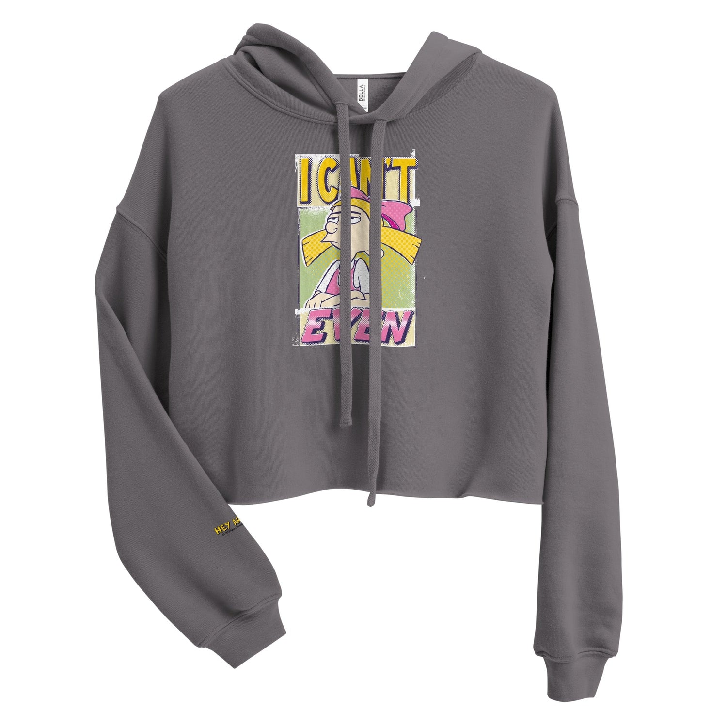Hey Arnold! I Can't Even Women's Fleece Crop Hooded Sweatshirt - Paramount Shop