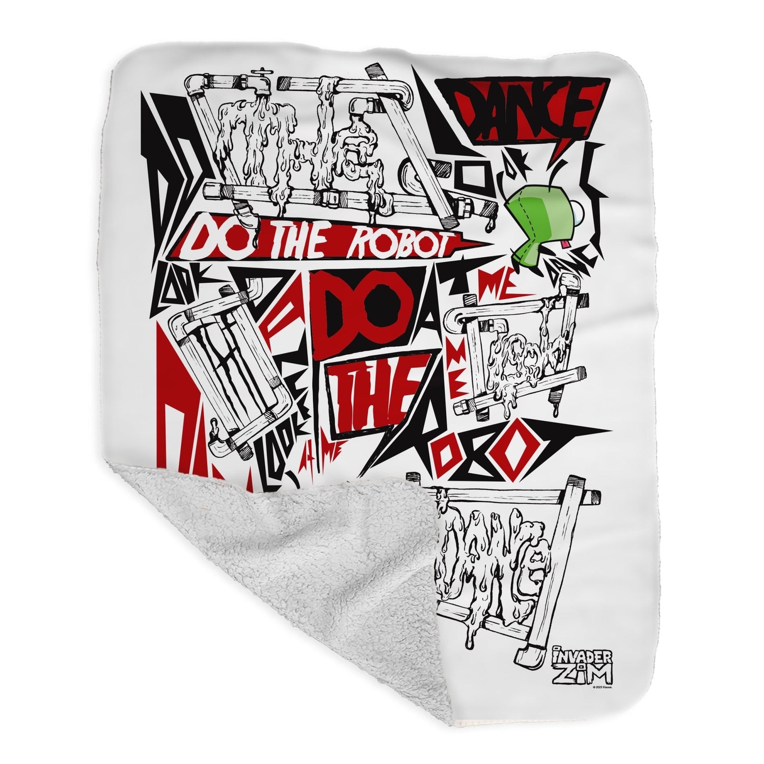 Invader Zim Do The Robot Sherpa Blanket - Paramount Shop