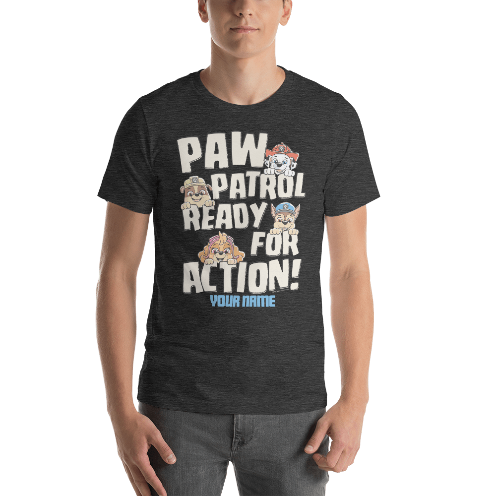 PAW Patrol Ready For Action Personalized Adult Short Sleeve T - Shirt - Paramount Shop