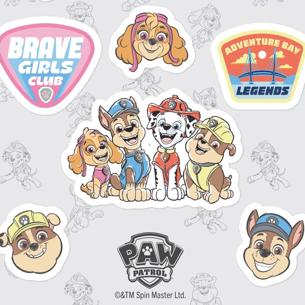 PAW Patrol Roll With The Pack Kiss Cut Sticker Sheet - Paramount Shop